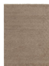 Armadillo Corsica Rug in Flannel, corner close-up of the wool and linen pile and edge