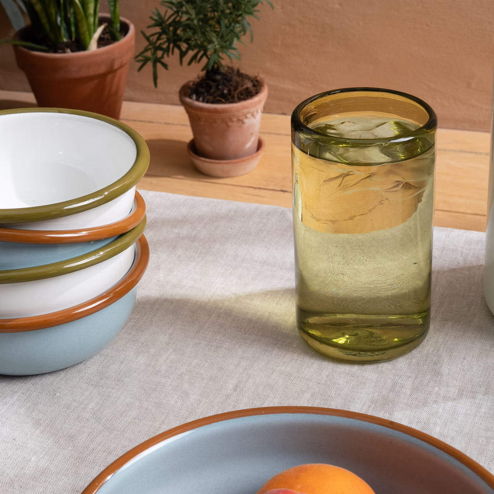 Recycled Handblown Glass Tumbler - Peridot