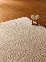 Armadillo Cirrus Rug in Wafer, hand-knotted wool rug shown in a room setting