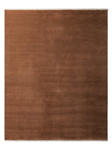 Armadillo Eden Rug in Granada, overhead view of the hand-knotted wool weave and edge finish