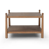 Eldridge Coffee Table side profile showing two-tier design and tapered legs