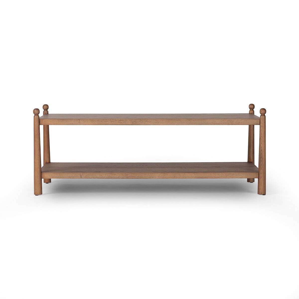 Eldridge Coffee Table in amber-finished ash — front view