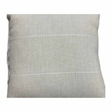 Elin Pillow by One Bi One — natural linen with woven stripe detail