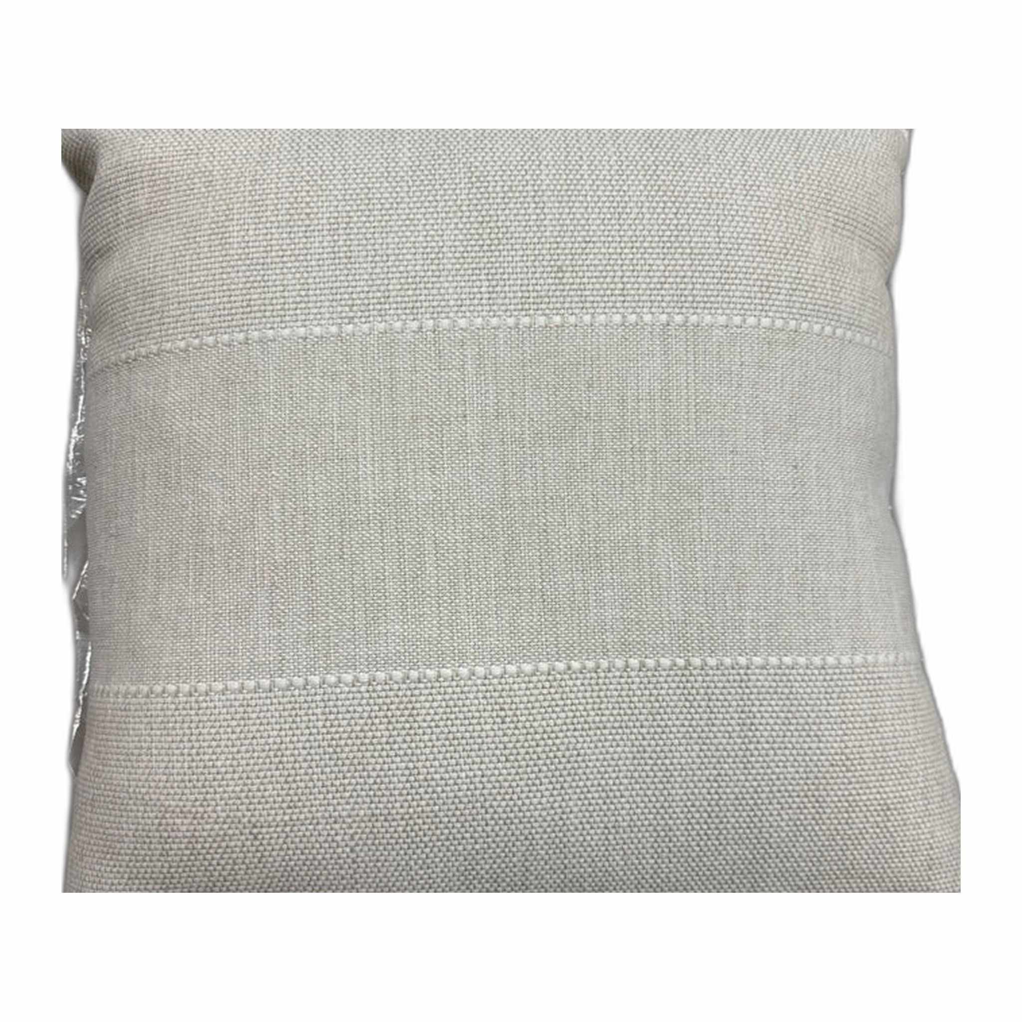 Elin Pillow by One Bi One — natural linen with woven stripe detail