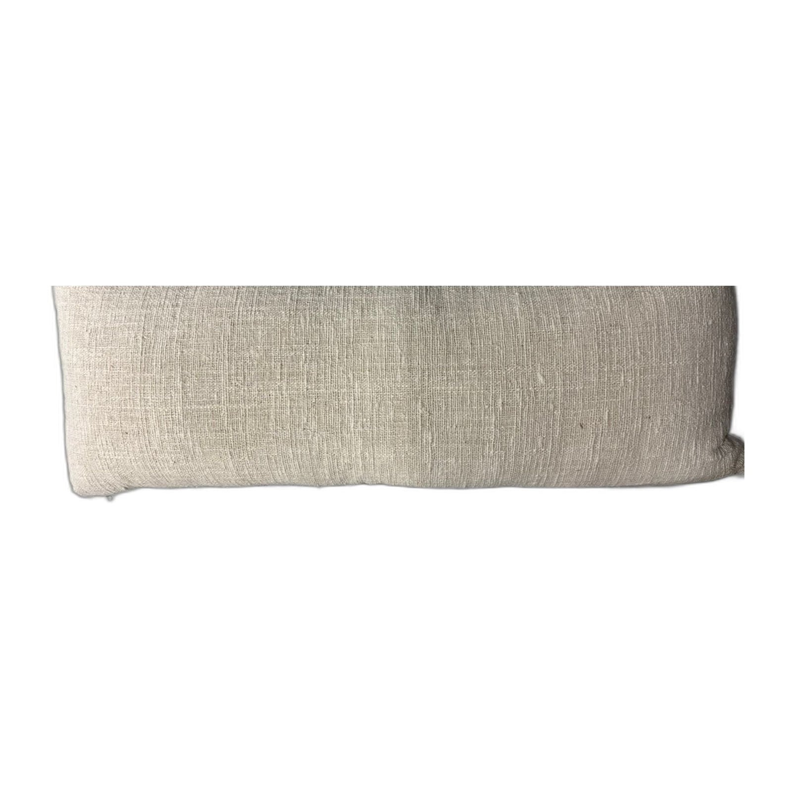 Ellie Long Lumbar Pillow by One Bi One — Belgian linen long lumbar on white background