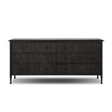 Eloise 6-Drawer Dresser in Smoked Black Mindi – front view