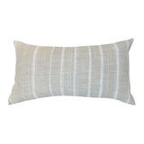 Emil Striped Lumbar Pillow by One Bi One — Fermoie striped linen with feather down insert, handcrafted in Gothenburg, Sweden