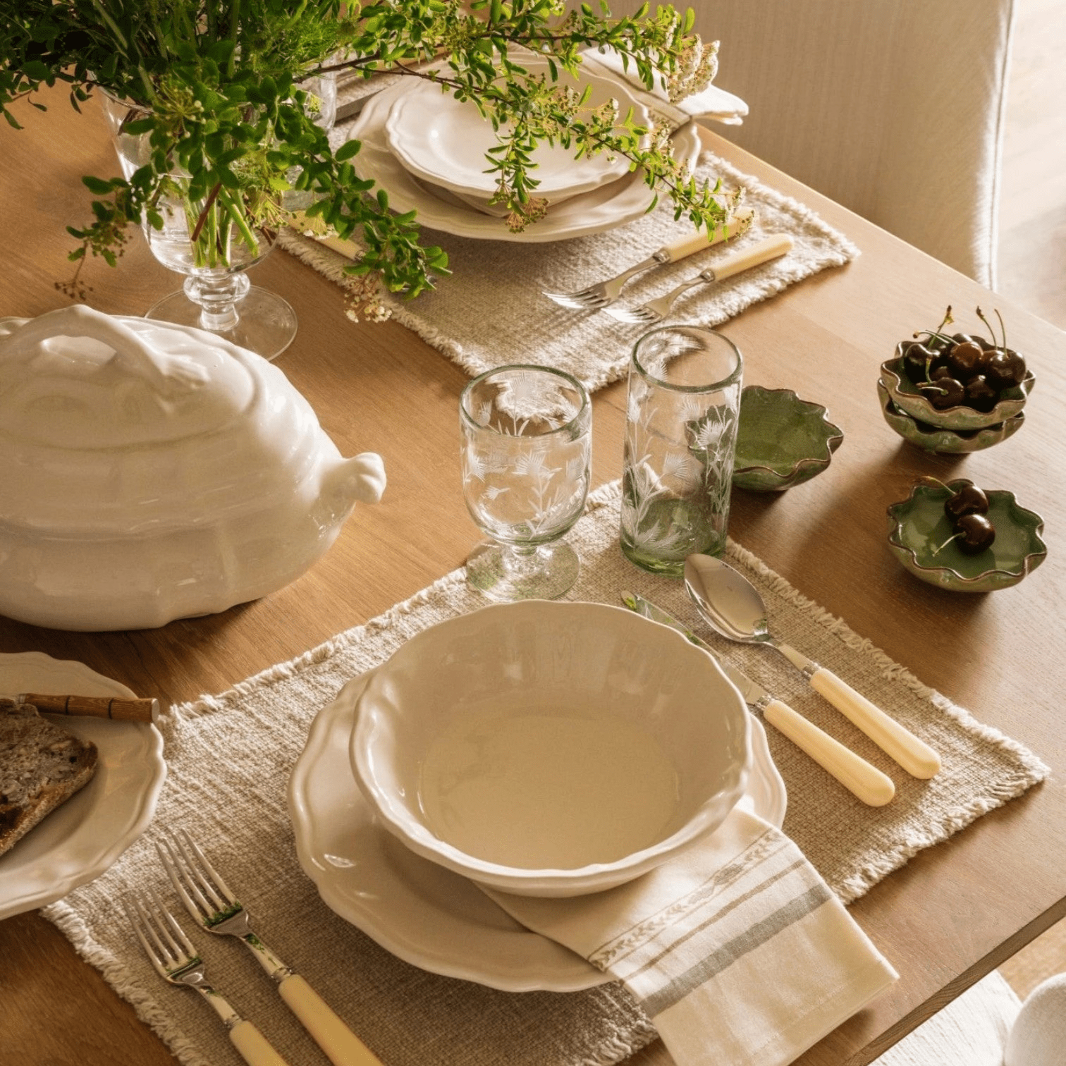 Etched Thistle Glassware, Clear by East Fork | Calimia Home