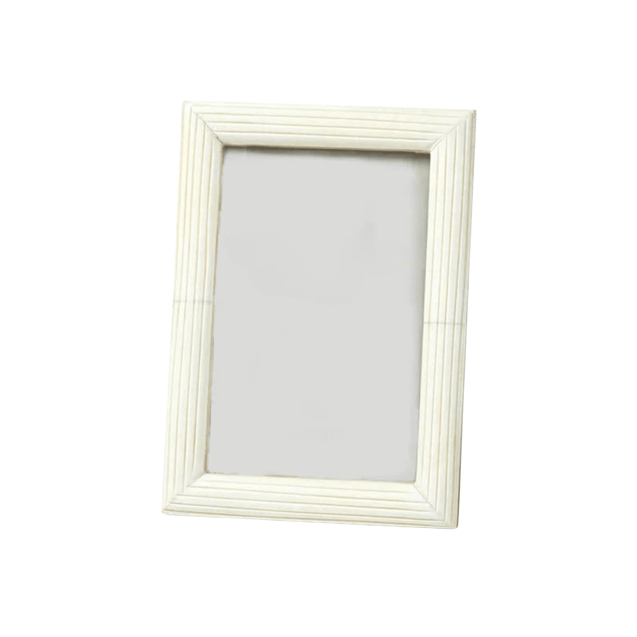 Palomar Etched White Bone Photo Frame front view showing etched bone surface
