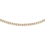Everyday Tennis Necklace in yellow gold with sparkling crystals