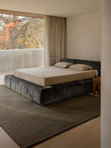 Armadillo Aspen Rug in Hawthorn, detail of the undyed wool weave and texture