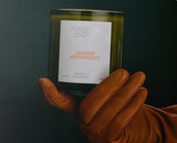 Flamingo Estate Leather Appointment Candle detail view