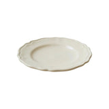 IL Buco Flora Classico side plate in cream ceramic with a scalloped edge inspired by 18th-century Italian design.