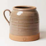 Farmhouse Pottery French Country Crock flax glaze with fresh flowers