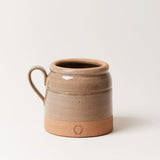 French Country Crock flax glaze on kitchen counter, Farmhouse Pottery