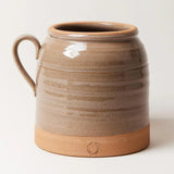 Farmhouse Pottery French Country Crock flax glaze with fresh flowers