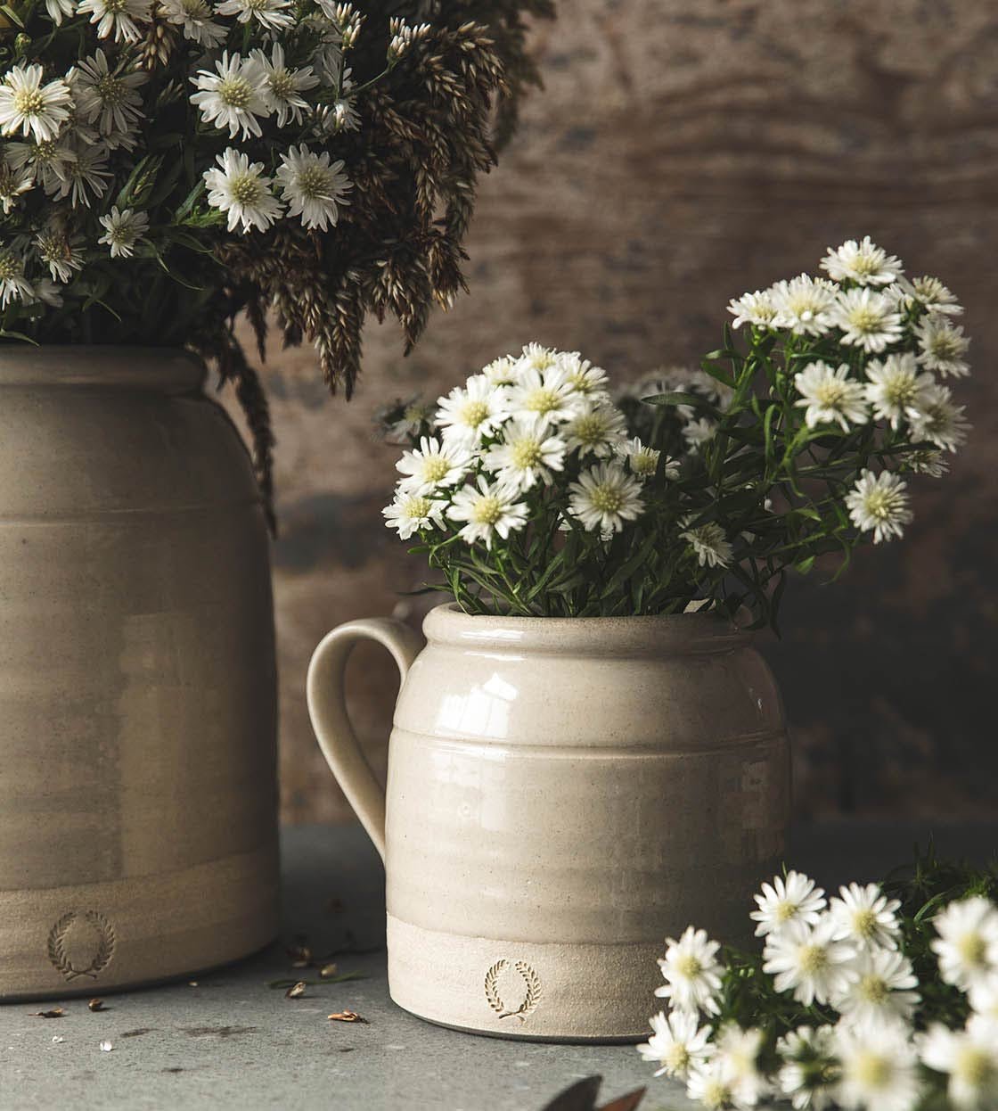 French Country Crock holding kitchen utensils