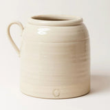 French Country Crock in oat glaze on kitchen counter