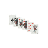 Grimaud patience cards face design close-up, illustrated figures by Julie Serre with clear indices for solitaire play