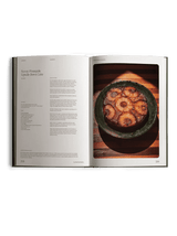 Fridays From The Garden lays open to the Sunny Pineapple Upside-Down Cake recipe, the golden cake photographed in a rustic dish on striped wood.