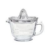 Glass Citrus Juicer by Earth & Nest, measuring jug marked in cups and milliliters