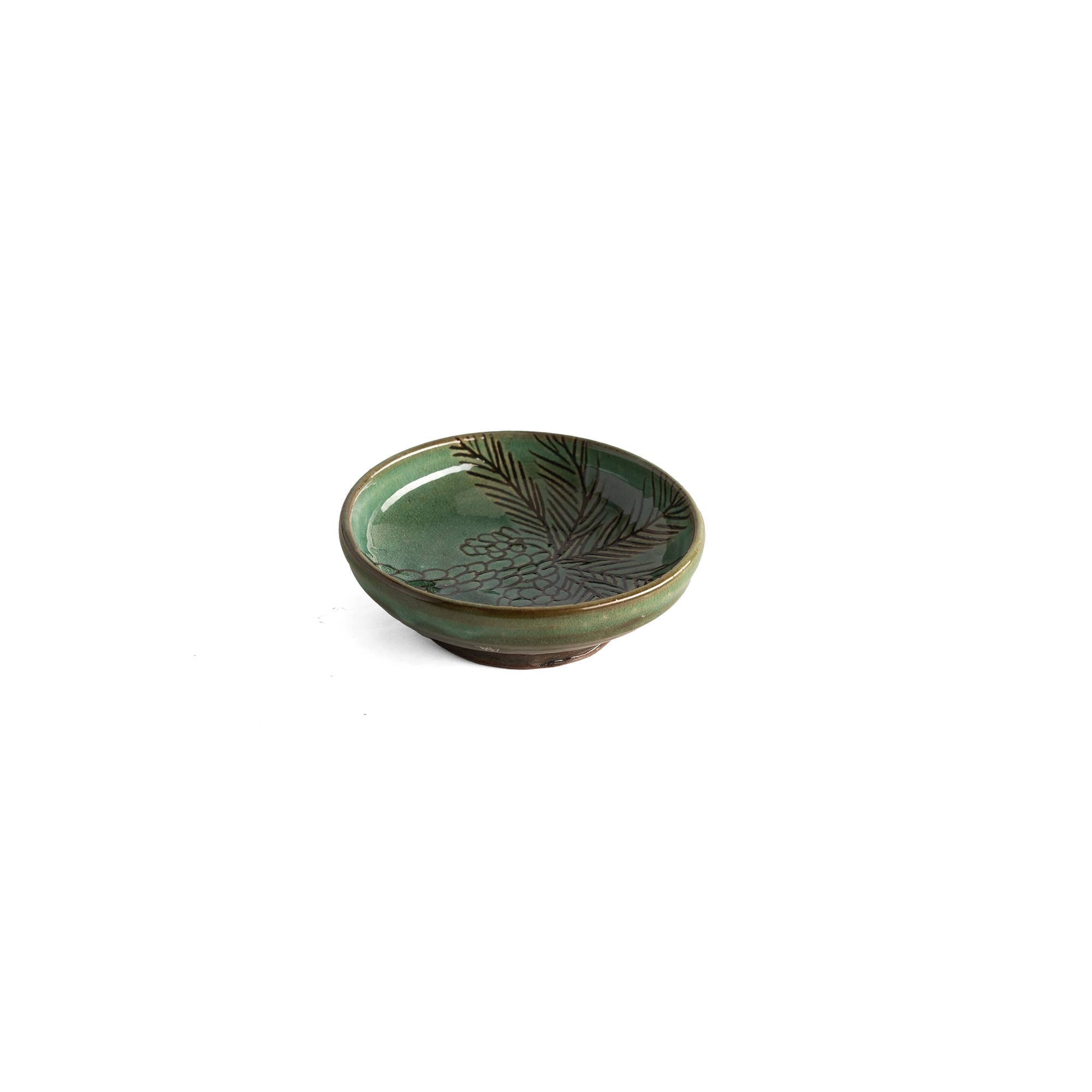 Green Palm Mini Ceramic Plate