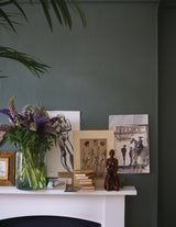 Room painted in Farrow & Ball Green Smoke No.47