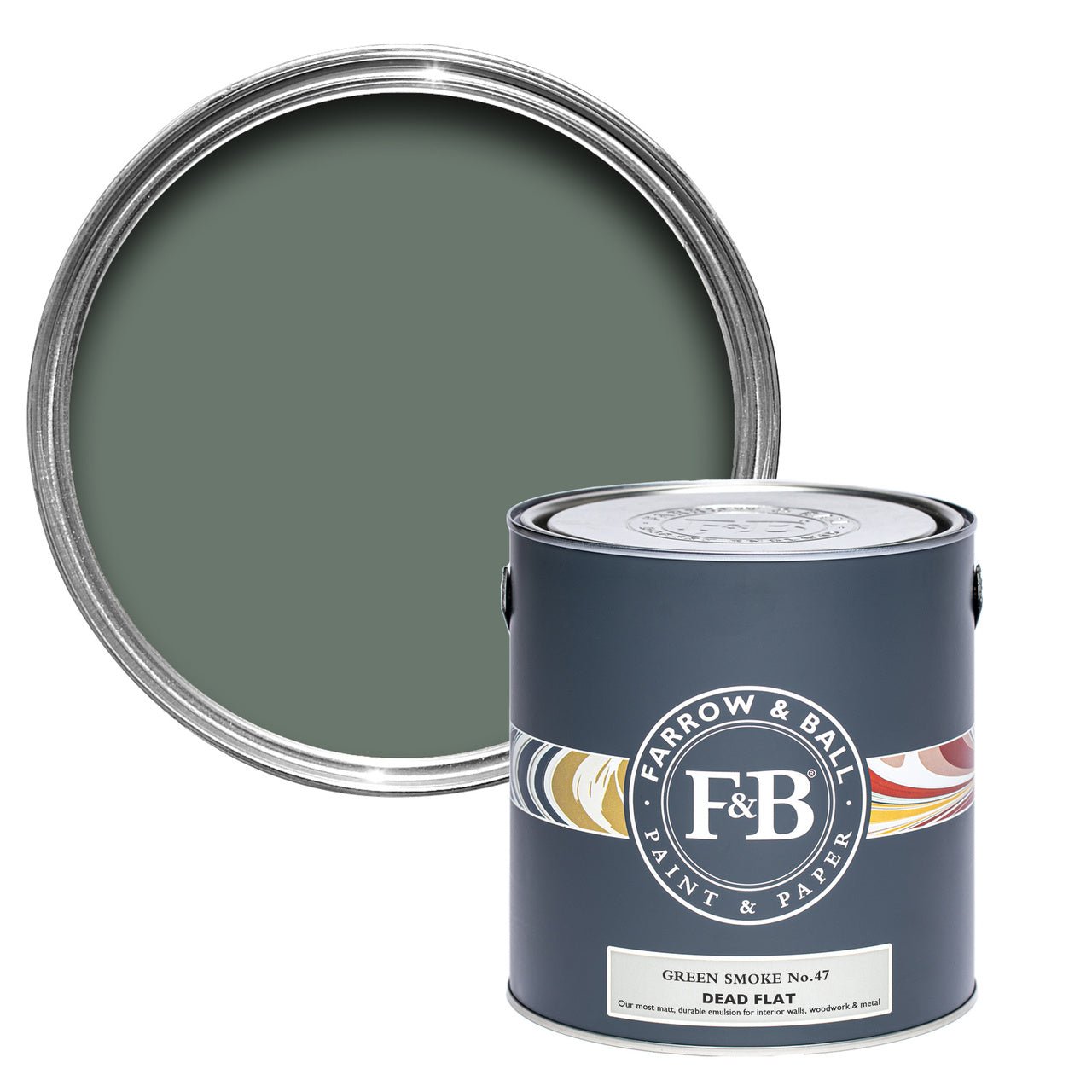 Green Smoke No.47 paint tin and swatch