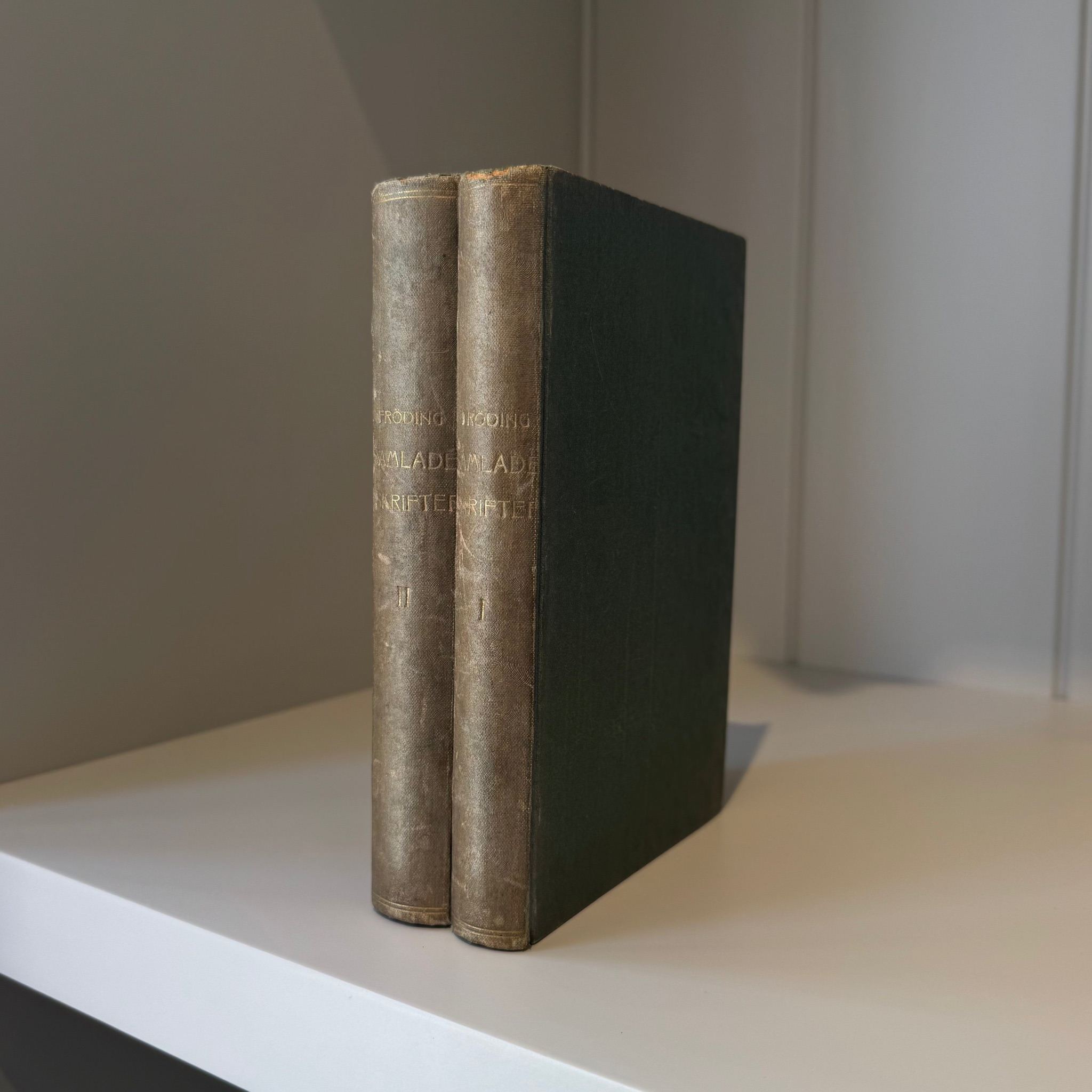 Fröding Collected Works 1911 memorial edition vintage book set of 2