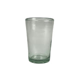 Calimia Home hand-blown clear glass pint glass with a tapered, artisanal design for beer or iced tea.