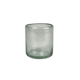 Calimia Home hand-blown clear recycled glass straight rock glass for cocktails or everyday use