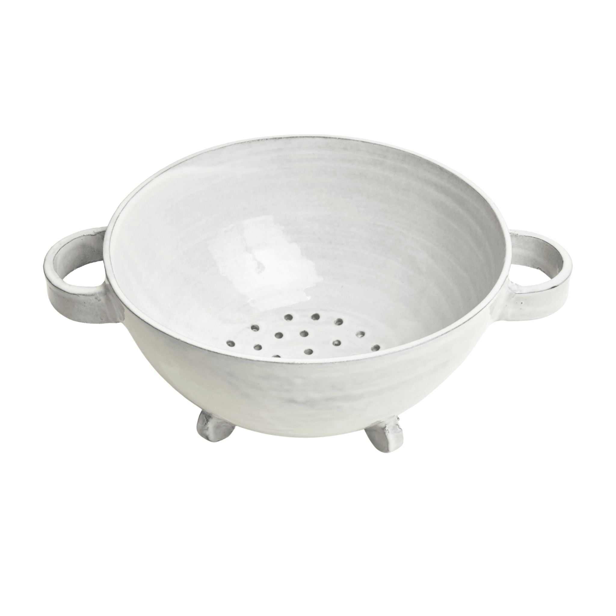 Handled Colander - Bianco