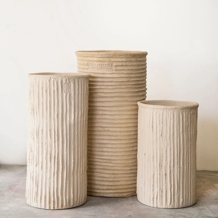 Handmade Cement Planter Stem - Ivory