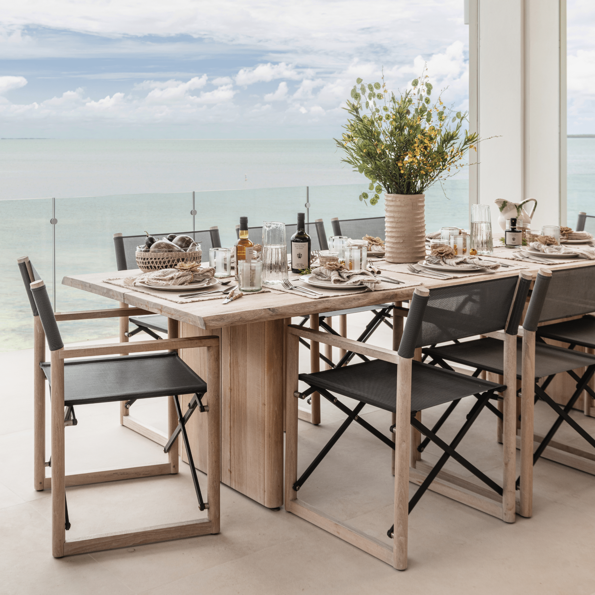 Handmade Cement Vase  - Ivory