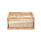 Handwoven rattan and bamboo luncheon napkin tray by Blue Pheasant, natural woven texture