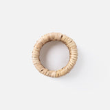 Handwoven rattan and bamboo napkin ring secondary angle