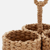 Rattan and bamboo wine bottle holder