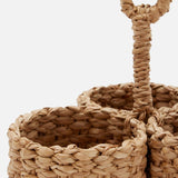 Rattan and bamboo wine bottle holder