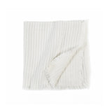 Pom Pom At Home Healdsburg napkins in ocean blue with thin stripes and a textured fringe edge, set of four.