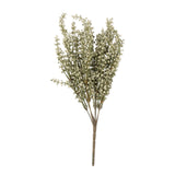 Artificial Heather Sage stem by Abigail Ahern on white background, cloud of soft sage-hued flower heads on a single stem