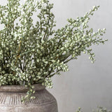 Heather sage close-up showing delicate cluster of sage flower heads and lifelike stem