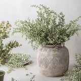 Heather sage stem styled in Tarla vase, gorgeous botanical cloud for layered floral display