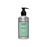 Flamingo Estate Heirloom Tomato hand soap in a recyclable silver aluminum bottle with a black pump dispenser.