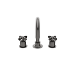 Henry Gooseneck Lavatory Faucet with Cross Handles - Dark Nickel by Waterworks