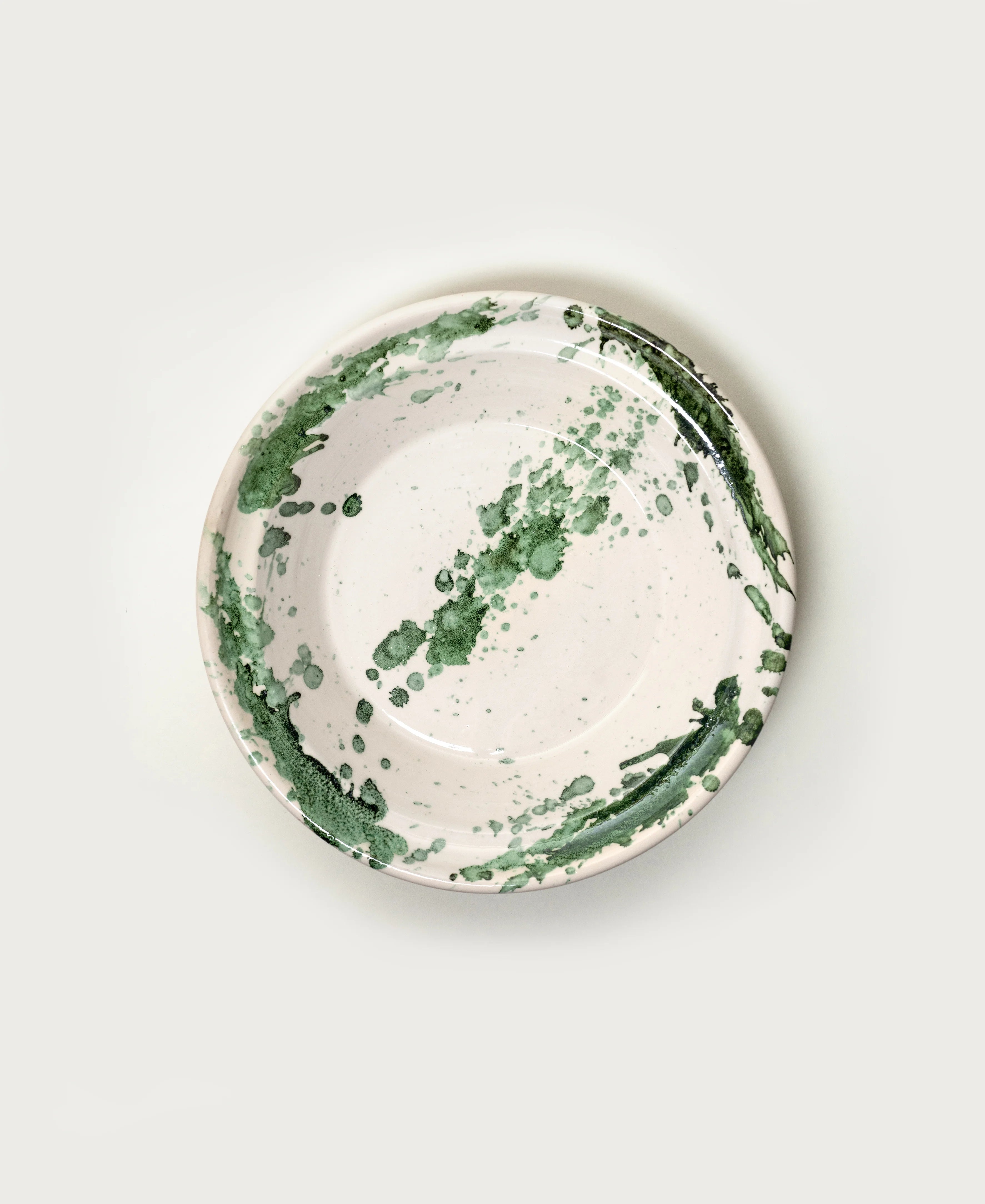 Montegranaro Splatterware Serving Dish - Green