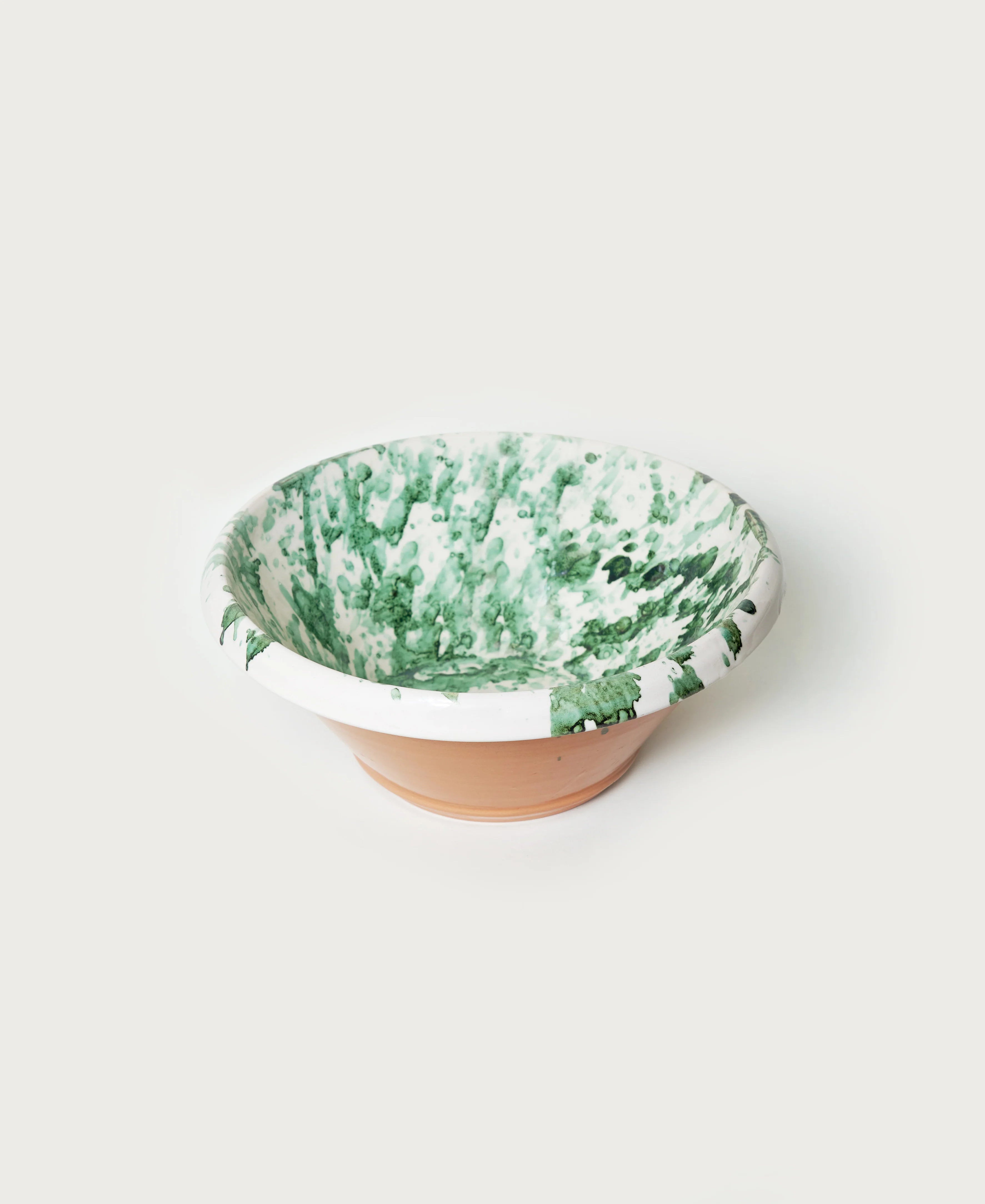 Montegranaro Splatterware Mixing Bowl - Green