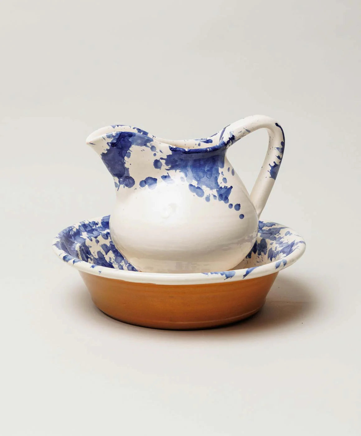 Montegranaro Splatterware Pitcher - Blue