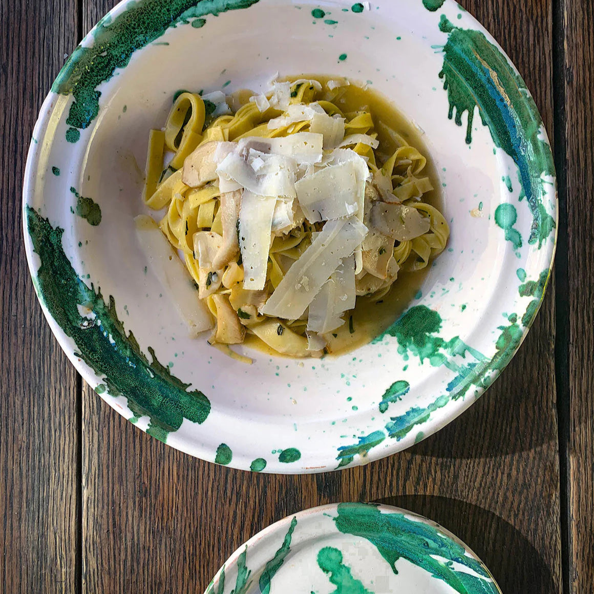 Montegranaro Splatterware Mixing Bowl - Green