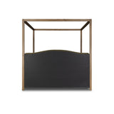 Jodie Canopy Bed in Malmo Olive – back view