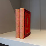 Runeberg Collected Works 1886 vintage book set of 2 — antique bindings